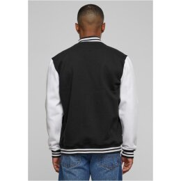 Urban Classics - TB207 - 2-tone College Sweatjacke t- black / white