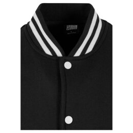 Urban Classics - TB207 - 2-tone College Sweatjacke t- black / white