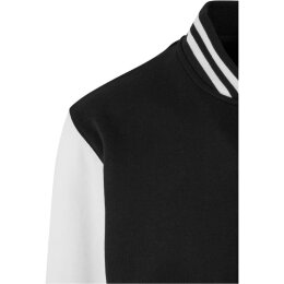Urban Classics - TB207 - 2-tone College Sweatjacke t- black / white