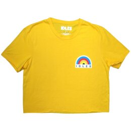 Idles - Rainbow - Ladies Crop Top - yellow
