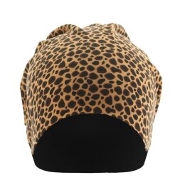 MSTRDS - Printed Jersey Beanie - 10479 - cheetha/black
