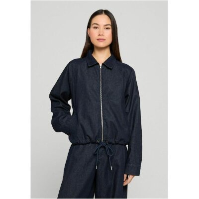 Urban Classics - TB8295 Ladies Light Denim  Balloon Jacket - Blue Rinsed Washed