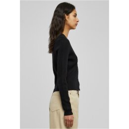 Urban Classics - TB4806 Ladies Short Rib Knit Cardigan - black
