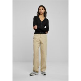 Urban Classics - TB4806 Ladies Short Rib Knit Cardigan - black