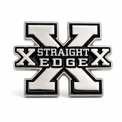 Straight Edge - silber - Pin