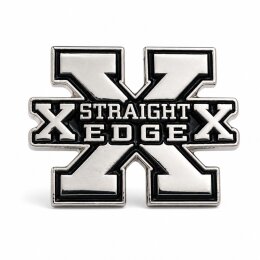 Straight Edge - silber - Pin