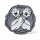 Straight Edge Fists - grau / weiß - Pin
