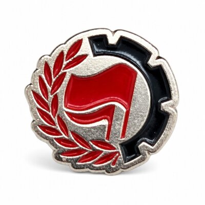 Antifa - Logo 2 - rot / rot - Pin
