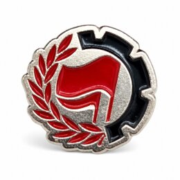 Antifa - Logo 2 - rot / rot - Pin