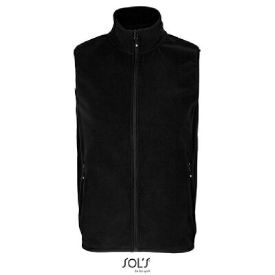 SOLs - 03822 - Unisex Factor Zipped Fleece Bodywarmer - black