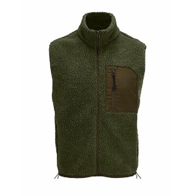 SOLs - 04041 - Unisex Sherpa Bodywarmer Fury - army/dark army