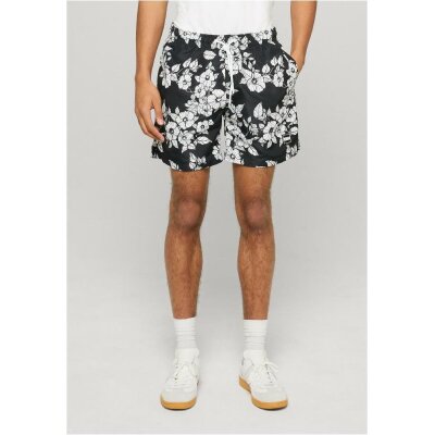 Urban Classics - TB2679 - Pattern Swim Short - blackflowers