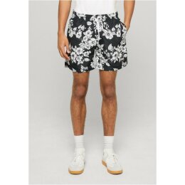 Urban Classics - TB2679 - Pattern Swim Short - blackflowers