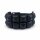 Armband mit schwarezn Pyramidennieten - 2-Reihig - WB009A - Echtleder schwarz
