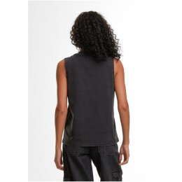 Build Your Brand - Ladies Vintage Washed Sleeveless Tee (BY429) - black