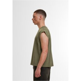 Build Your Brand - Vintage Cropped Heavy Sleeveless Tee (BY436) - warmkhaki