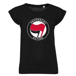 Antifascist Action - Frontprint - red/black - Girl-Shirt...