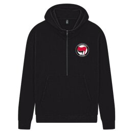 Antifascist Action - Pocketprint - red/black - Half Zip...