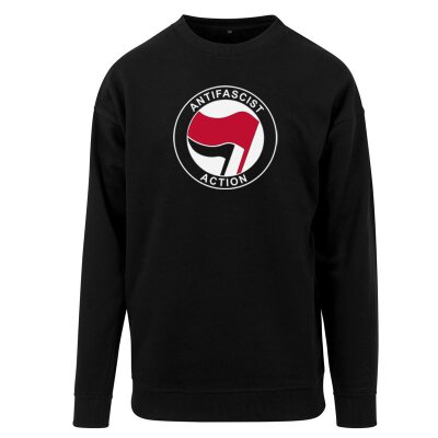 Antifascist Action - Frontprint - red/black - Sweatshirt- black