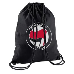Antifascist Action - Frontprint - red/black- Gym Bag -...