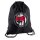 Antifascist Action - Frontprint - red/black- Gym Bag - schwarz/schwarz