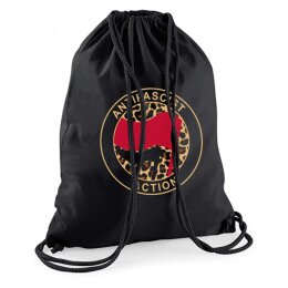 Antifascist Action Leo - Frontprint - red/black- Gym Bag...