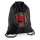Antifascist Action Leo - Frontprint - red/black- Gym Bag - schwarz / schwarz