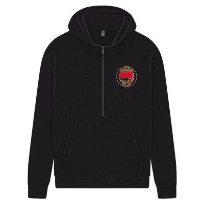 Antifascist Action Leo - Pocketprint - red/black - Half Zip Hoodie - black