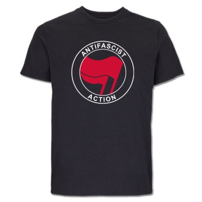 Antifascist Action - Frontprint - red/red - T-Shirt - black