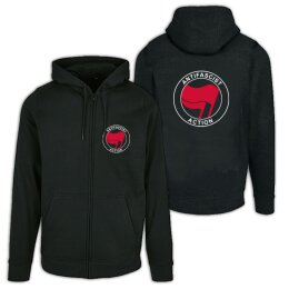 Antifascist Action - Pocket- und Backprint - red/red -...