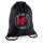 Antifascist Action - Frontprint - red/red - Gym Bag - schwarz/schwarz