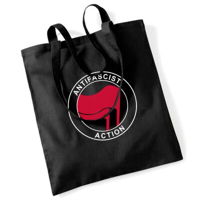 Antifascist Action - Frontprint - red/red - Jutebeutel - schwarz