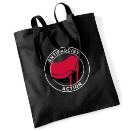 Antifascist Action - Frontprint - red/red - Jutebeutel -...
