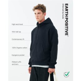 Earth Positive - EP304 - Half Zip Hoodie - black