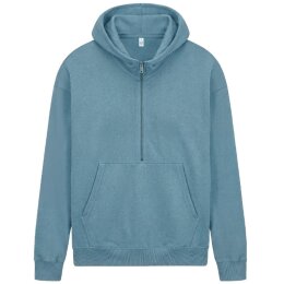 Earth Positive - EP304 - Half Zip Hoodie - blue dusk