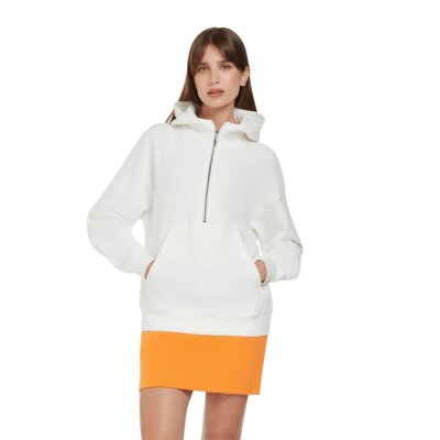 Earth Positive - EP314 - Women´s Half Zip Hoodie - Sueded Off White