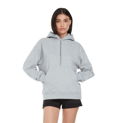 Earth Positive - EP314 - Women´s Half Zip Hoodie - Sueded Light Heather
