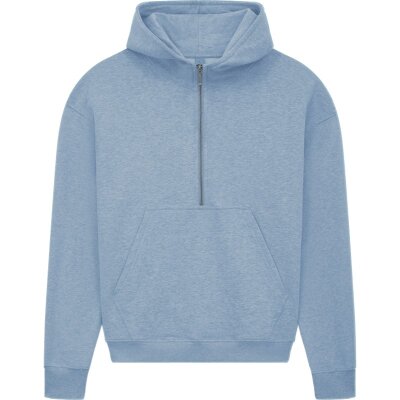 Earth Positive - EP314 - Women´s Half Zip Hoodie - Sueded Light Blue Heather