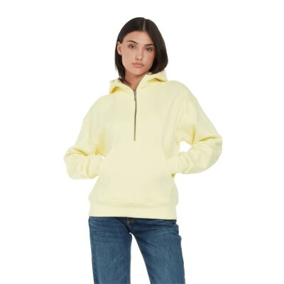 Earth Positive - EP314 - Women´s Half Zip Hoodie - Sueded Pale Lemon