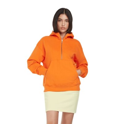 Earth Positive - EP314 - Women´s Half Zip Hoodie - Sueded Orange
