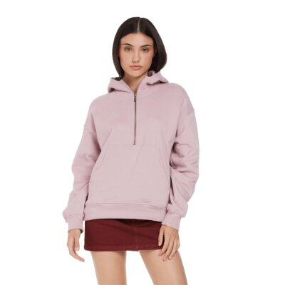 Earth Positive - EP314 - Women´s Half Zip Hoodie - Sueded Miami Pink
