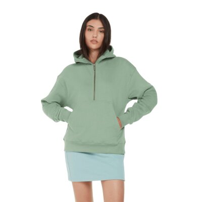 Earth Positive - EP314 - Women´s Half Zip Hoodie - Sueded Bamboo Green