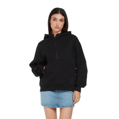 Earth Positive - EP314 - Women´s Half Zip Hoodie - Sueded Black Heather