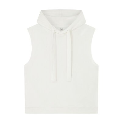 Earth Positive - EP316 - Womens Athleisure Hooded Tank - Sueded Off White