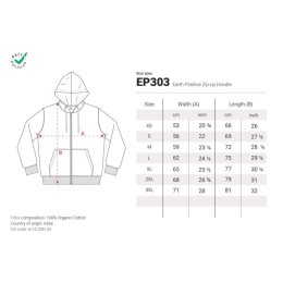 Earth Positive - EP303 - Full Zip Hoodie -  Faded Pink