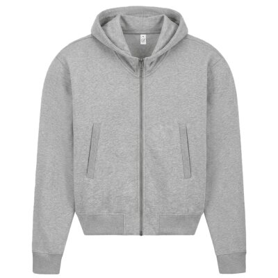 Earth Positive - EP306 - Bomber Jacket Hoodie - Light Heather