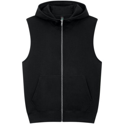 Earth Positive - EP309 - Sleeveless Full Zip Hoodie - Black