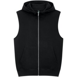Earth Positive - EP309 - Sleeveless Full Zip Hoodie - Black