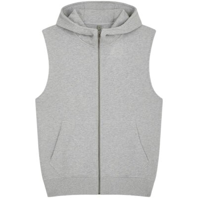 Earth Positive - EP309 - Sleeveless Full Zip Hoodie - Light Heather