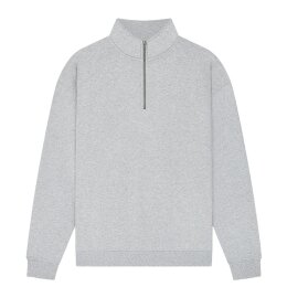 Earth Positive - EP307 - 1/4 Zip Sweatshirt - Light Heather